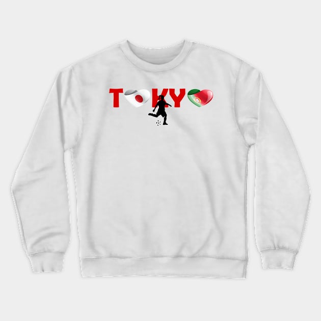 Sports, Football, Portugal in Tokyo! Crewneck Sweatshirt by ArtDesignDE